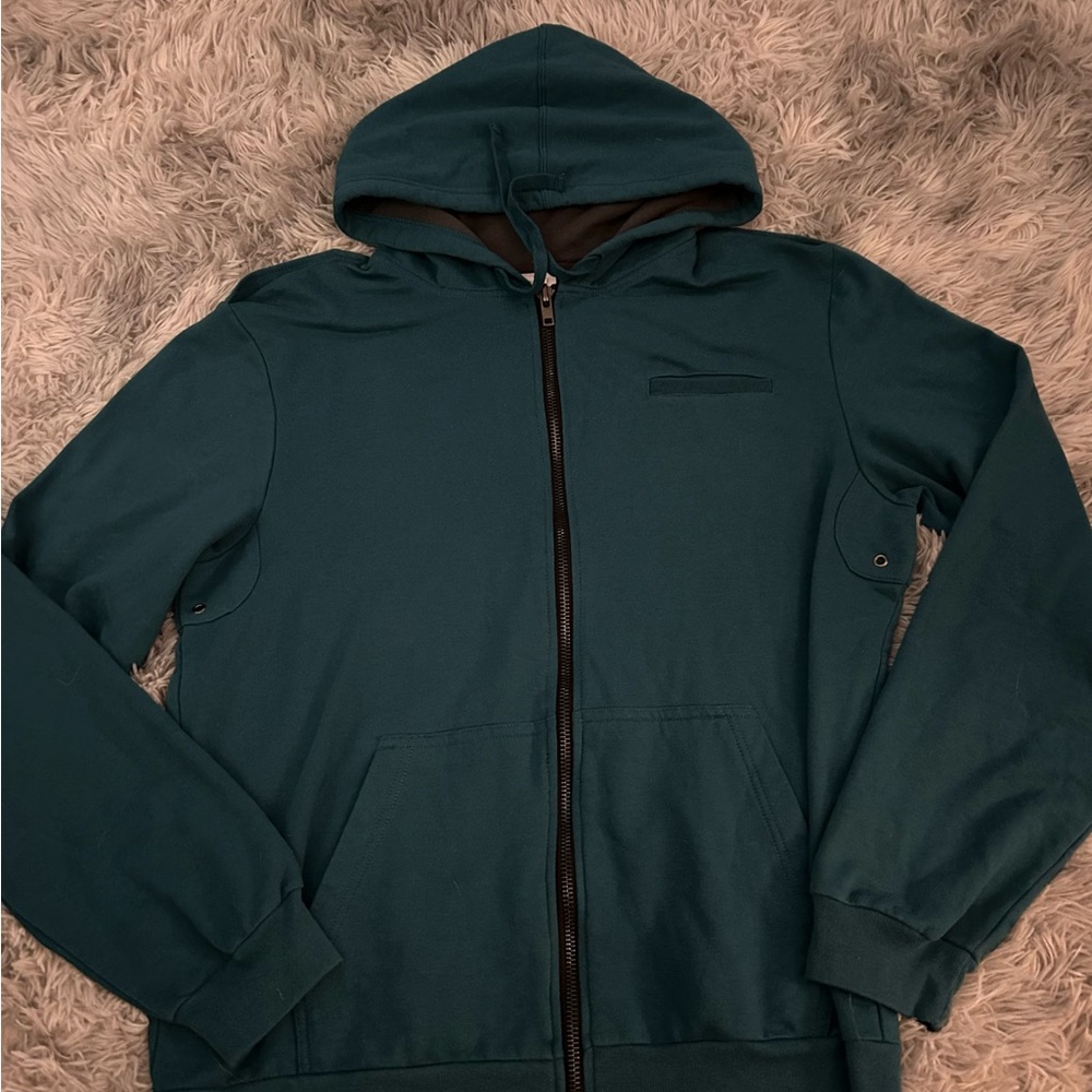 Shaun White Men's Teal Zip-Up Sweater